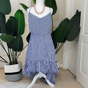 City Chic - XXL /Size 24, Blue/White Strip Dress